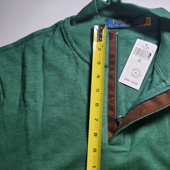 POLO Ralph Lauren Luxury Quarter Zip Cotton Pullover NWT sz XL - Picture 11 of 16